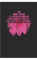 We Don't Know How Strong We Are Until Being Strong Is The Only Choice We Have