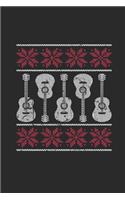 Christmas Guitar: Graph Paper Notebook (6" x 9" - 120 pages) Christmas Themed Notebook for Daily Journal, Diary, and Gift