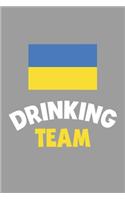 Drinking Team Notebook: Lined Journal, 120 Pages, 6 x 9, Ukraine Flag Beer Olympics Gift Journal Matte Finish