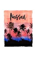 Nassau: Bahamas Caribbean Christmas Notebook With Lined College Ruled Paper For Taking Notes. Stylish Tropical Travel Journal Diary 8.5 x 11 Inch Soft Cover