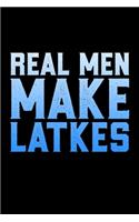 Real Men Make Latkes: Christian Prayer Journal- Hanukkah Festival Of Lights Chanukah Israel Hebrew Mini Notepad Gift College Ruled (6"X9")