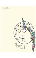 sktechbook unicorn space