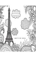 Notebook: (Eiffel Tower in London on White Notebook)