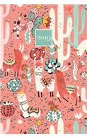 2019: Llama Diary A5 Horizontal Week to View Planner Journal Llama, Cacti, & Succulents Design(2 2019 Horizontal Diaries)
