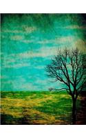 Notebook: 8.5 X 11 202 Lined Pages Tree Landscape Grunge Notebook