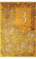 Monogram "3" Notebook: Blank Journal Diary Log(29 Monogram Nouveauone 150 Lined)