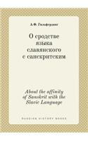 About the affinity of Sanskrit with the Slavic Language