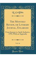 The Monthly Review, or Literary Journal, Enlarged, Vol. 16: From January to April, Inclusive, 1795; With an Appendix (Classic Reprint)