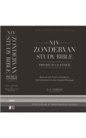 NIV Zondervan Study Bible, Premium Leather, Black