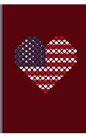 Heart Freedom USA: USA Independence Day notebooks gift (6x9) Dot Grid notebook to write in