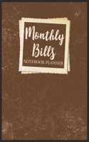 Monthly Bill Notebook Planner