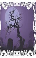 Purple graveyard notebook