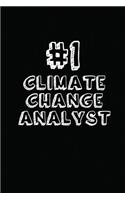 #1 Climate Change Analyst: Blank Lined Notebook Journal to Write in