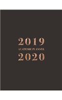 2019-2020 Academic Planner: Weekly & Monthly View Planner - Achieve Your Goals & Increase Productivity - Midnight Black + Gold(2 Cool Student Planners)