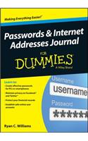 Passwords and Internet Addresses Journal for Dummies
