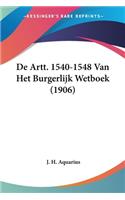 De Artt. 1540-1548 Van Het Burgerlijk Wetboek (1906)