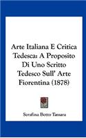 Arte Italiana E Critica Tedesca