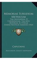 Memoriae Subsidium Metricum
