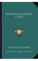 Spicilegia Critica (1771)