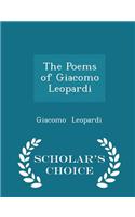 Poems of Giacomo Leopardi - Scholar's Choice Edition