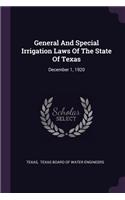 General And Special Irrigation Laws Of The State Of Texas