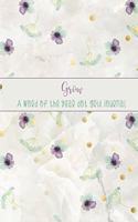 Grow: A Word of the Year Dot Grid Journal-Watercolor Floral Design