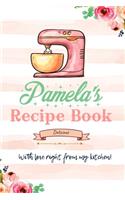 Pamela Personalized Blank Recipe Book/Journal for girls and women