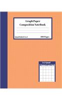 Graph Composition Notebook 5 Squares per inch 5x5 Quad Ruled 5 to 1 100 Sheets: Cute Orange organizer gift grid squared paper Back To School Notebook Gift for Math Teens Science adults Students Programmers note taking and formul