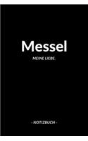 Messel: Notizblock - Notizbuch - DIN A5, 120 Seiten - Liniert, Linien, Lined - Notizen, Termine, Planer, Tagebuch, Organisation - Deine Stadt, Dorf, Region 