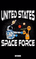 United States Space Force Notebook: Astronaut Notebook, Planner, Journal, Diary, Planner, Gratitude, Writing, Travel, Goal, Bullet Notebook - Size 6 x 9 - 110 Lined Pages - Office Equi