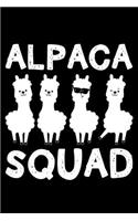 Alpaca Squad: Lined A5 Notebook for Alpaca