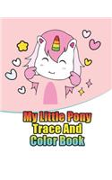 my little pony trace and color book