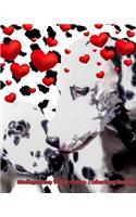 Dalmatians Valentine's mega blank page coloring book: Dalmatians children's and adults Valentines blank coloring book