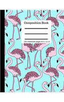 Goddess Book Press Pink Flamingo Composition Book Writing Notebook College