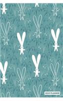 2019 Planner: Daily Weekly & Monthly Organizer Cute Bunny Rabbit Pattern Cover