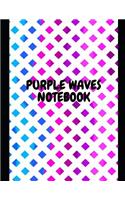 Purple Waves Notebook