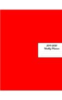 2019 - 2020 Weekly Planner: Red Covered Cover January 2019 - December 2019 Plan Weeks, Set Goals & Get Things Done Datebook Calendar Schedule