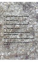 Religious Journal Last Seven Commandments Traditional Stone: (notebook, Diary, Blank Book)