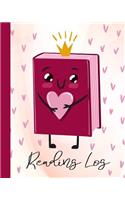 Reading Log: Reading Lover Journal Book Size 8x10 Inches 104 Pages