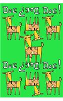 Bullet Journal Notebook for Dog Lovers, Orange Dogs in a Row 3: 162 Numbered Pages with 150 Dot Grid Pages, 6 Index Pages and 2 Key Pages for Journaling, Writing, Planning and Doodling, for Women, Men, Kids, Easy
