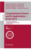Computational Science and Its Applications -- Iccsa 2013: 13th International Conference, Ho CHI Minh City, Vietnam, July 24-27, 2013, Proceedings, Part I