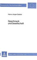 Geschmack Und Gesellschaft