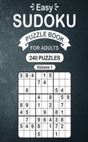 Easy Sudoku Puzzle Book For Adults Volume 1