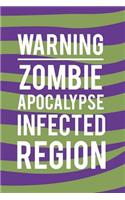 Warning Zombie Apocalypse Infected Region