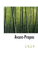 Avant-Propos: (English)