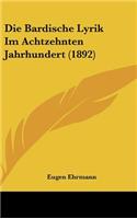 Die Bardische Lyrik Im Achtzehnten Jahrhundert (1892)