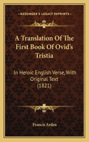 Translation Of The First Book Of Ovid's Tristia