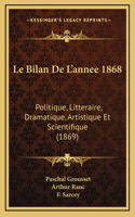 Le Bilan de l'Annee 1868