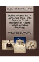 Dobbs Houses, Inc. V. Sanders (Fannie) U.S. Supreme Court Transcript of Record with Supporting Pleadings: (English)