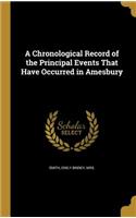 Chronological Record of the Principal Events That Have Occurred in Amesbury